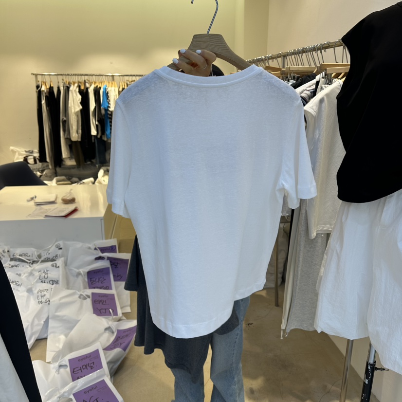 EYEFUL-Q韓國直郵實拍女士新品26春夏職業推薦熱賣T恤刺繡eyefulT恤