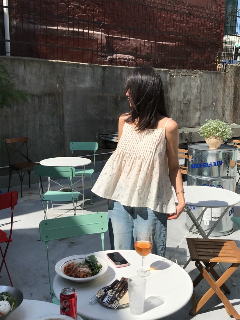LOGARDEN韓國直郵女士新品26春夏推薦休閑職業吊帶背心褶裥LO GARDEN吊帶/背心
