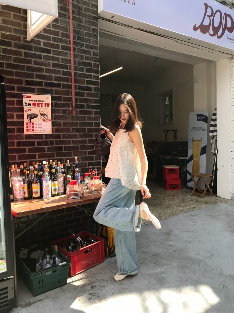 LOGARDEN韓國直郵女士新品26春夏推薦休閑職業吊帶背心褶裥LO GARDEN吊帶/背心