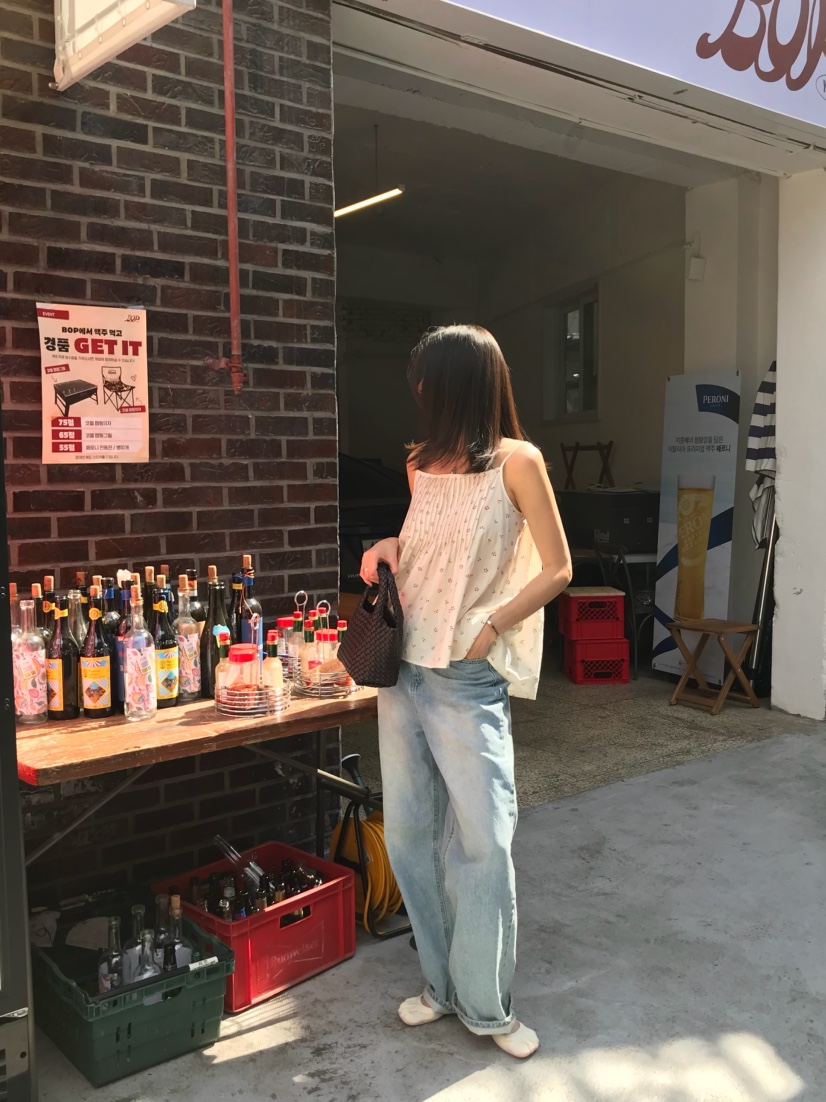 LOGARDEN韓國直郵女士新品26春夏推薦休閑職業吊帶背心褶裥LO GARDEN吊帶/背心
