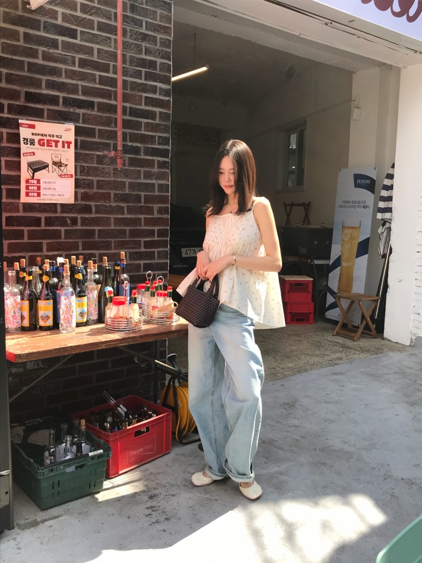 LOGARDEN韓國直郵女士新品26春夏推薦休閑職業吊帶背心褶裥LO GARDEN吊帶/背心
