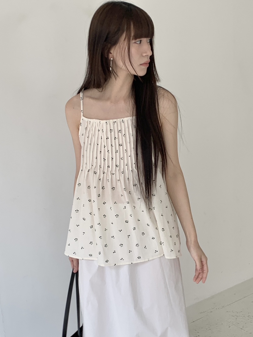 LOGARDEN韓國直郵女士新品26春夏推薦休閑職業吊帶背心褶裥LO GARDEN吊帶/背心