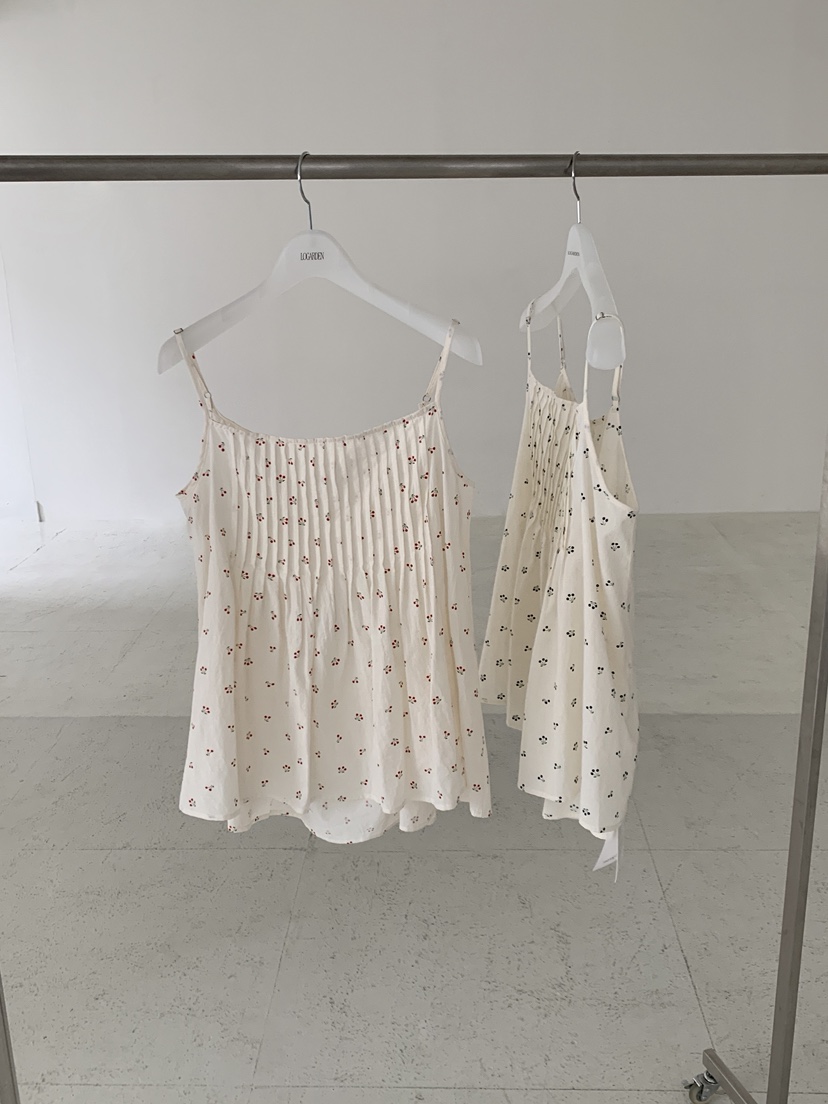 LOGARDEN韓國直郵女士新品26春夏推薦休閑職業吊帶背心褶裥LO GARDEN吊帶/背心