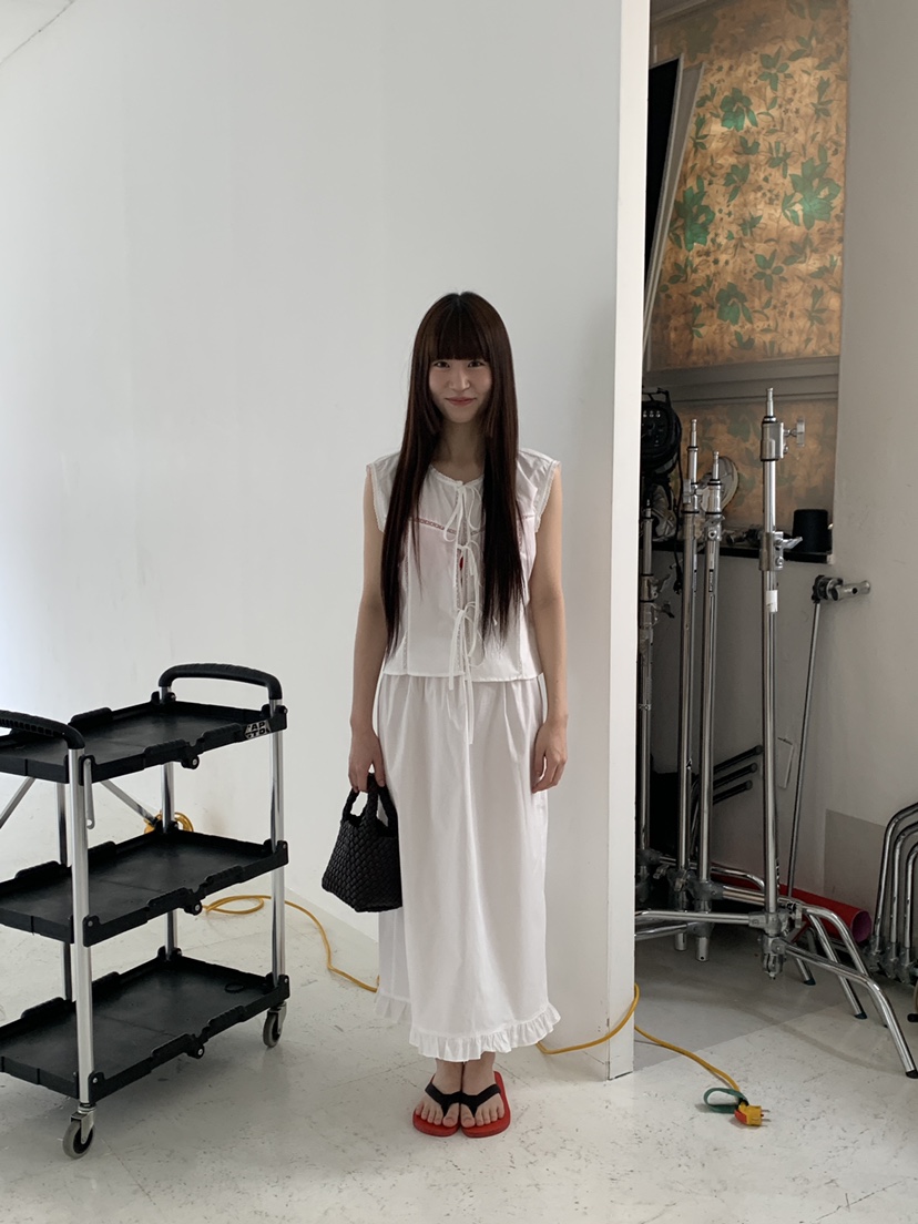 LOGARDEN東大門實拍韓國女裝新品26夏季人氣長裙棉質褶皺LO GARDEN長裙