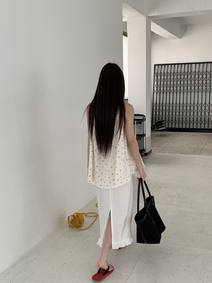 LOGARDEN東大門實拍韓國女裝新品26夏季人氣長裙棉質褶皺LO GARDEN長裙