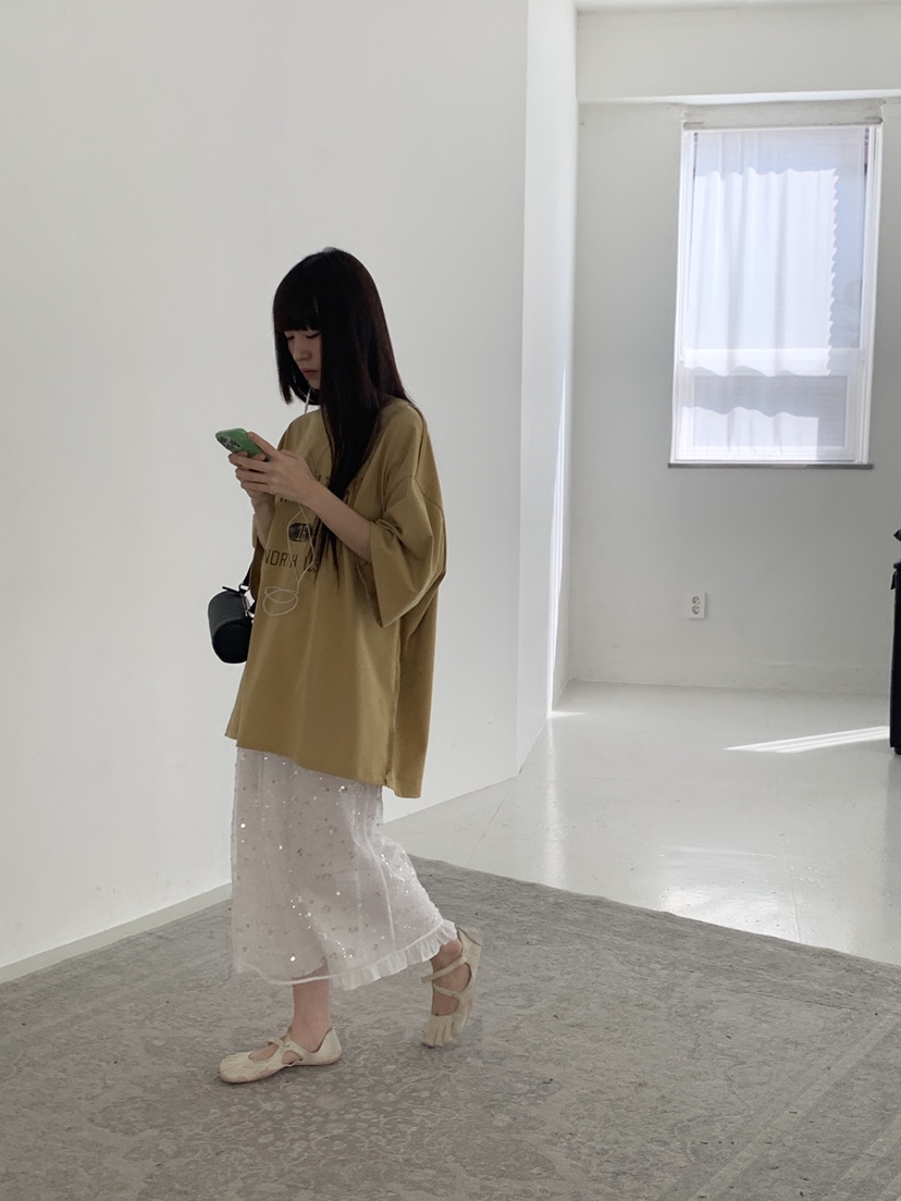 LOGARDEN東大門實拍韓國女裝新品26夏季人氣長裙棉質褶皺LO GARDEN長裙