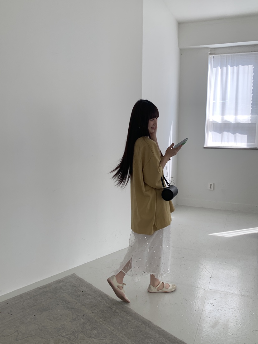 LOGARDEN東大門實拍韓國女裝新品26夏季人氣長裙棉質褶皺LO GARDEN長裙