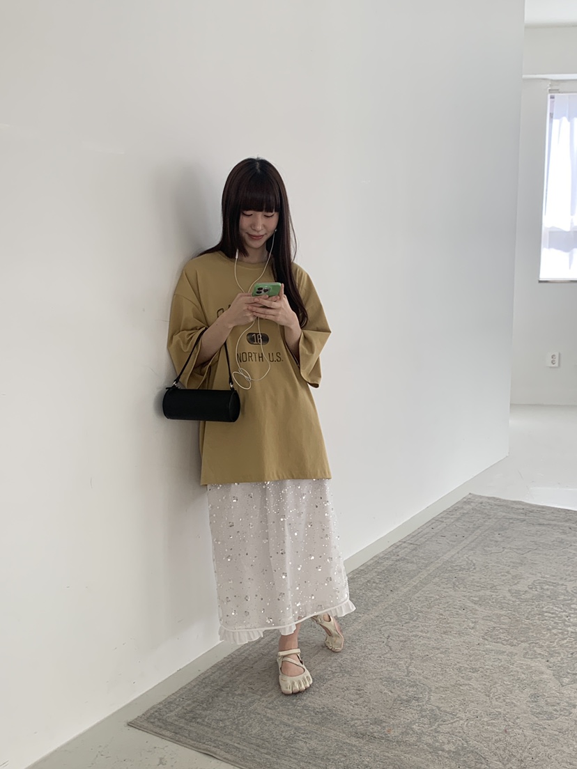 LOGARDEN東大門實拍韓國女裝新品26夏季人氣長裙棉質褶皺LO GARDEN長裙