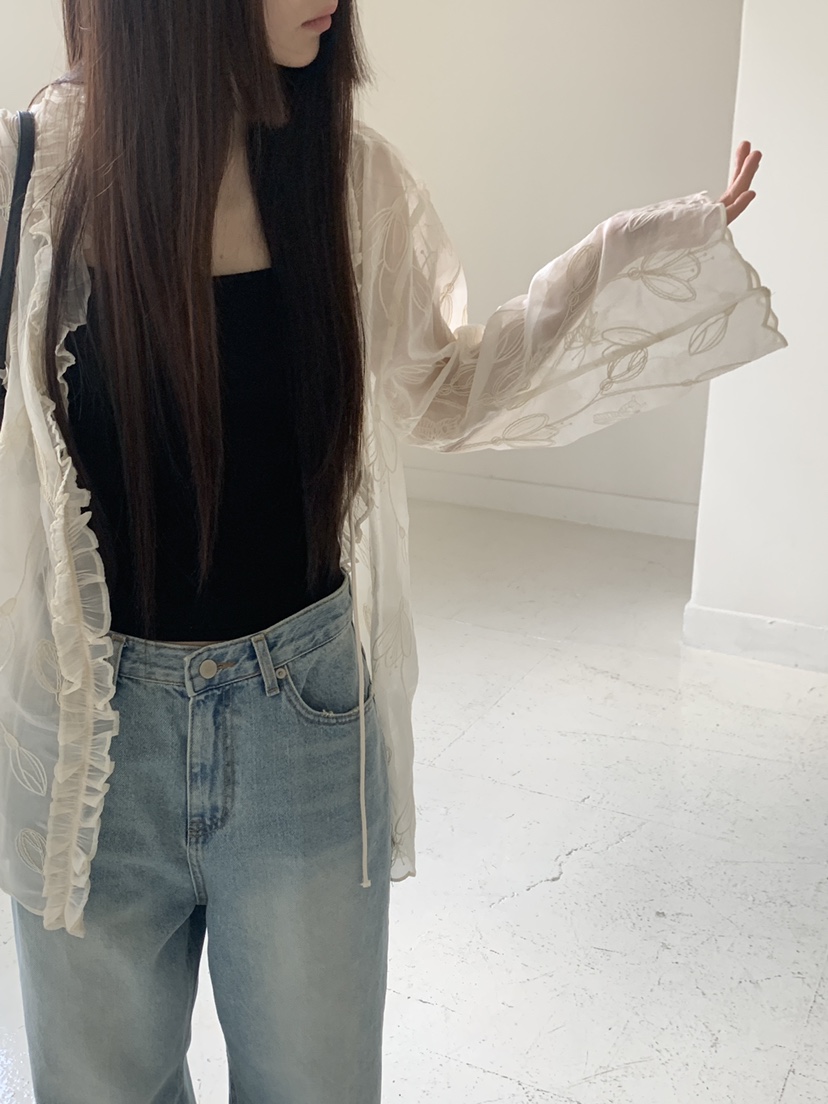 LOGARDEN韓國東大門代購女裝新款26夏季人氣熱賣襯衫蕾絲衫LO GARDEN襯衫/蕾絲衫