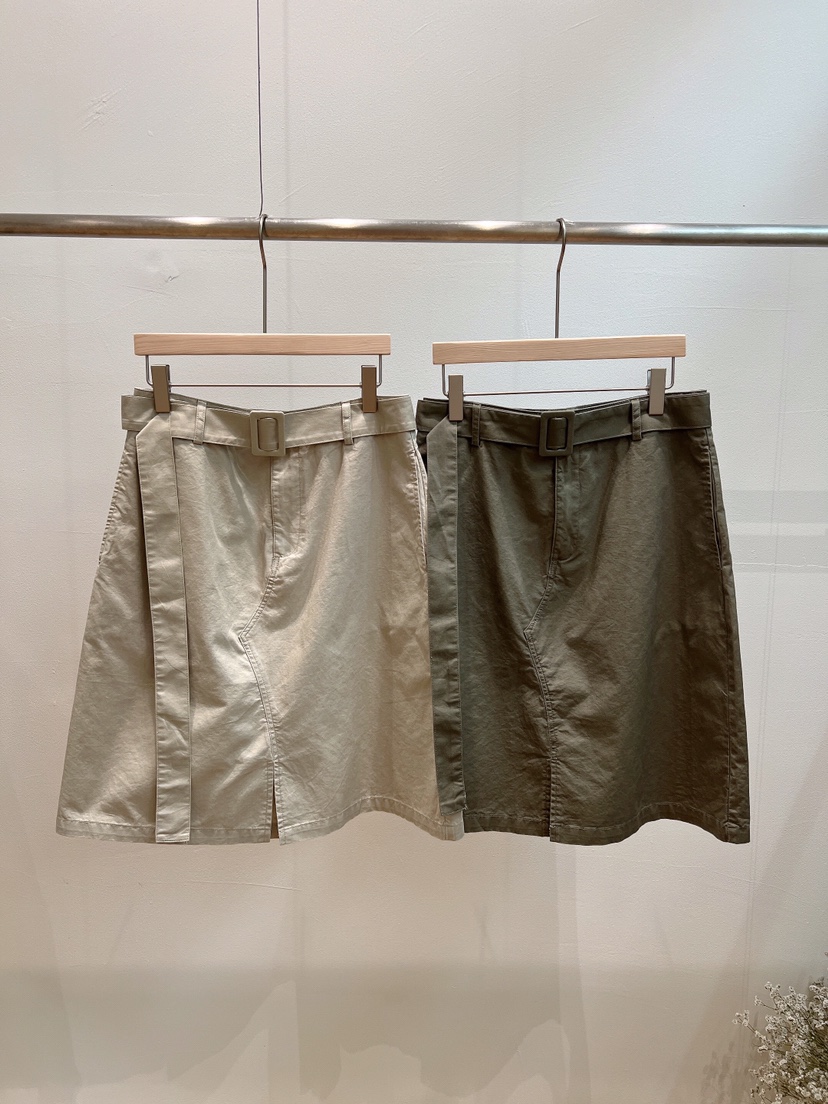 GLAD SOME韓國直郵女裝新品熱賣半身裙中短裙含腰帶套裝GLAD SOME半身裙/中短裙圖色2左二色