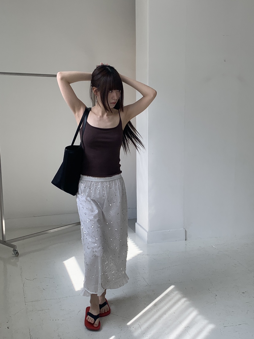 LOGARDEN韓國直郵實拍女士新品熱賣時尚推薦26夏季人氣長裙LO GARDEN長裙