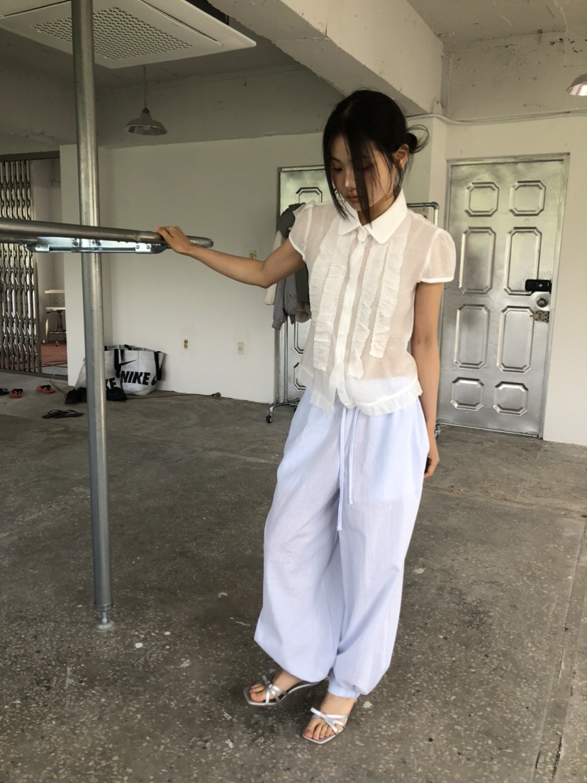 FLASH/I LOVE ME韓國直郵女士新款26春夏休閑襯衫蕾絲衫FLASH/I LOVE ME襯衫/蕾絲衫