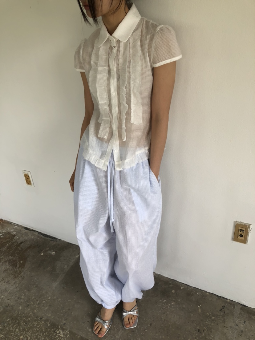 FLASH/I LOVE ME韓國直郵女士新款26春夏休閑襯衫蕾絲衫FLASH/I LOVE ME襯衫/蕾絲衫