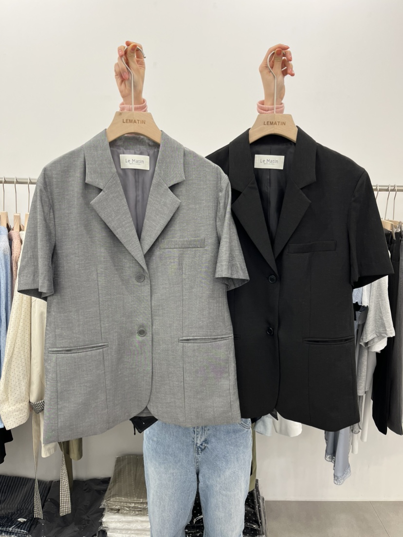 LEMATIN韓國代購女裝新品推薦26春夏職業休閑26夏季夾克亞麻LEMATIN夾克