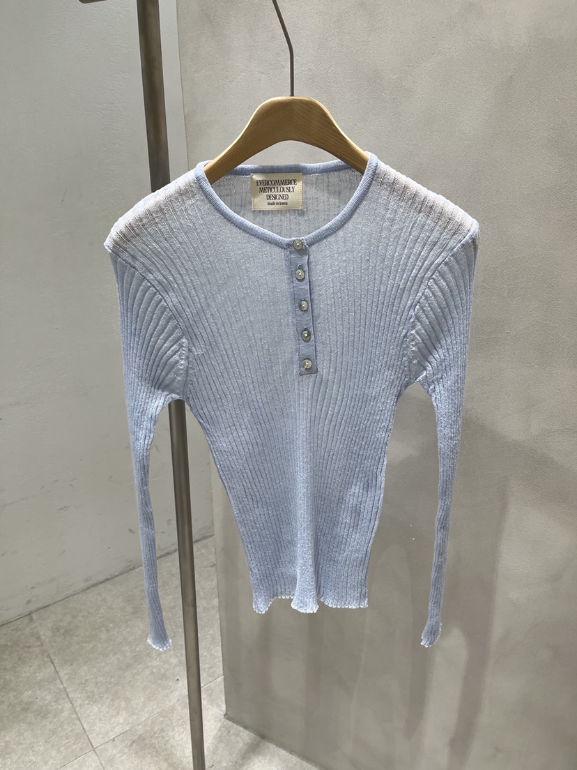 EVERCOMMERCE METICULOUSLY DESIGNED韓國代購女士新品26春夏針織衫羅紋EVERCOMMERCE METICULOUSLY DESIGNED針織衫圖色3