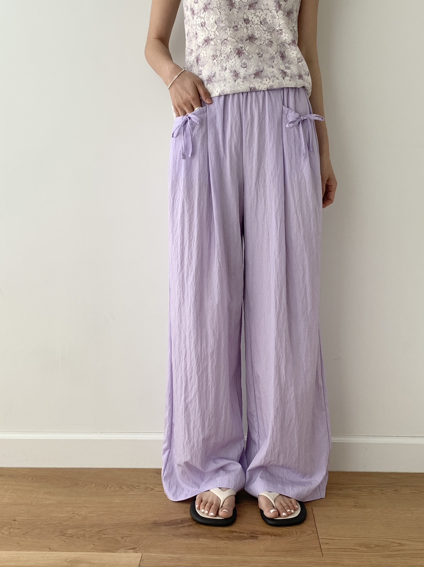 RE:OPENING韓國直郵女裝新品時尚人氣休閑26夏季休閑褲絲帶RE:OPENING休閑褲