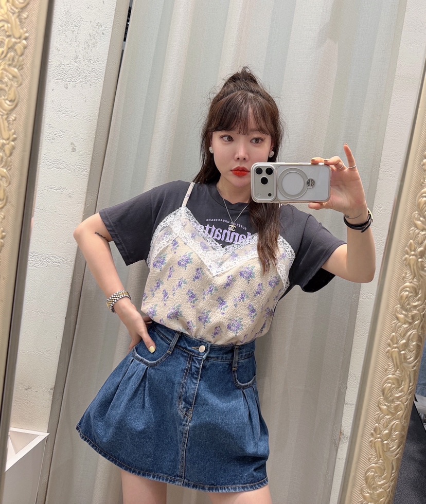 LOVABLE-L東大門實拍韓國女士新品休閑26春夏26夏季熱賣T恤LOVABLE-LT恤
