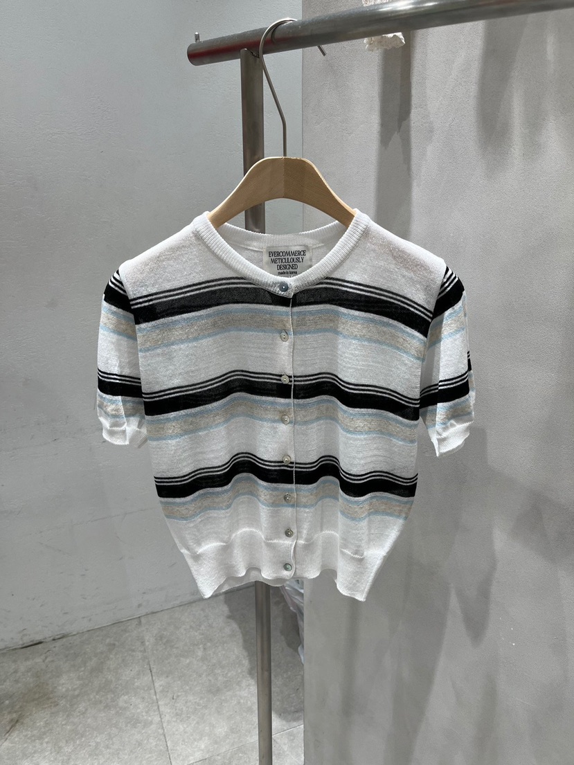 EVERCOMMERCE METICULOUSLY DESIGNED韓國東大門直郵女裝新品休閑針織衫亞麻布EVERCOMMERCE METICULOUSLY DESIGNED針織衫圖色4