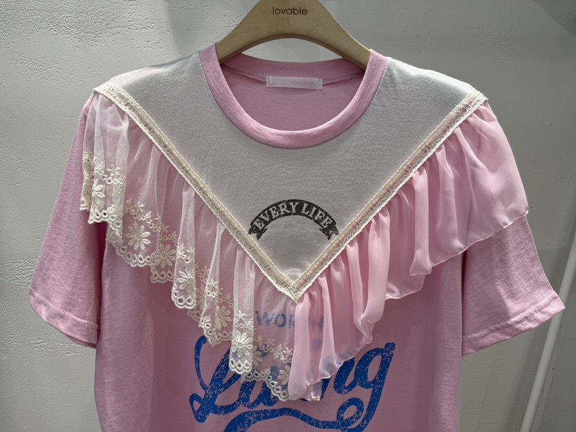 LOVABLE-L韓國直郵女裝新款人氣時尚26春夏職業推薦26夏季T恤LOVABLE-LT恤