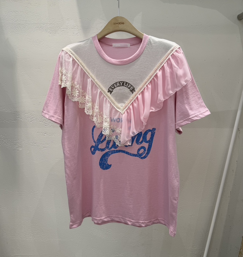 LOVABLE-L韓國直郵女裝新款人氣時尚26春夏職業推薦26夏季T恤LOVABLE-LT恤圖色2