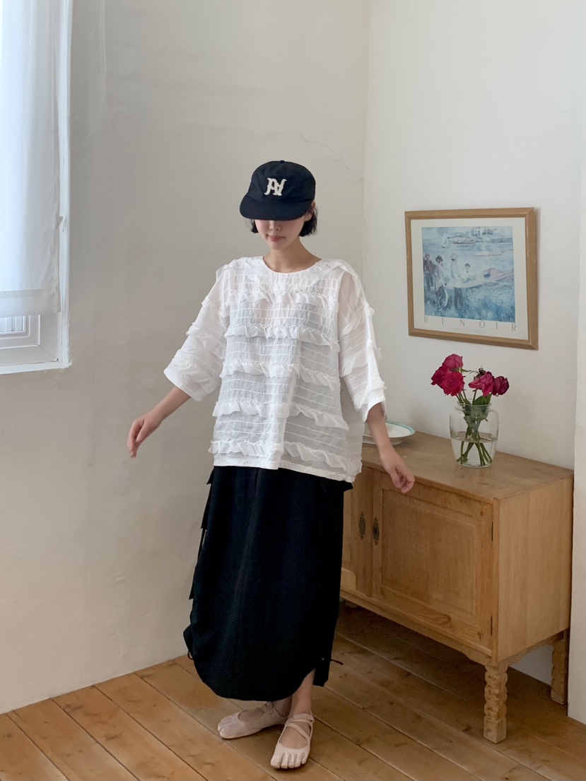 THE LINE-Q韓國直郵女士新品26春夏熱賣26夏季襯衫蕾絲衫THE LINE-Q襯衫/蕾絲衫