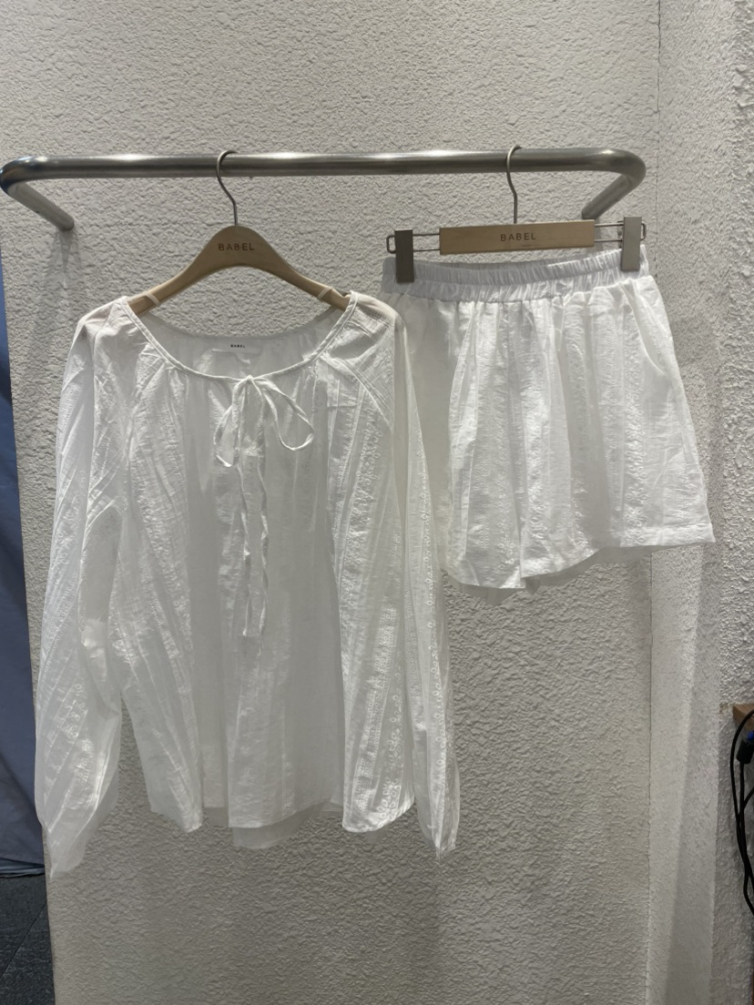BABEL韓國東大門直郵女裝新款休閑熱賣26夏季套裝套裝蕾絲BABEL套裝圖色1