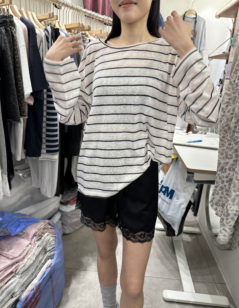 CELLI韓國東大門直郵女士新品推薦休閑職業熱賣T恤扭曲條紋CELLIT恤
