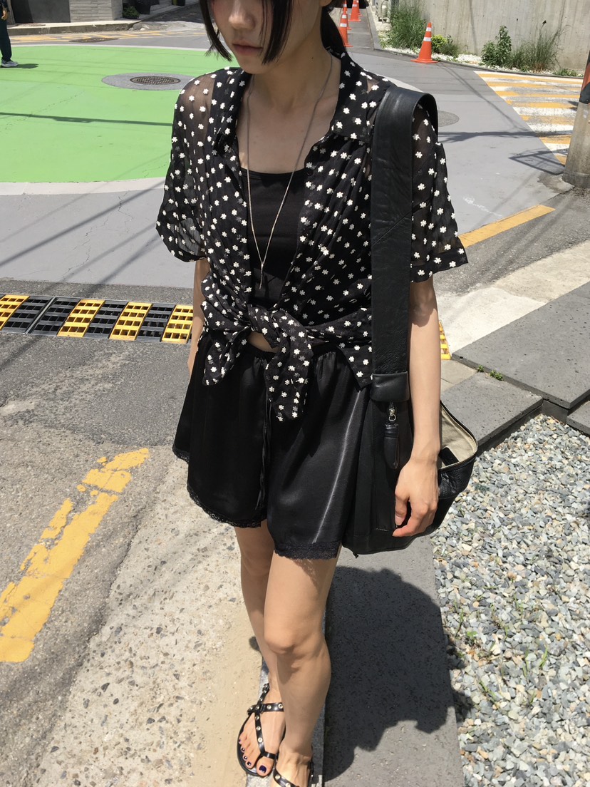 BAKING POWDER韓國直郵實拍女士新品26夏季襯衫蕾絲衫含絲巾BAKING POWDER襯衫/蕾絲衫