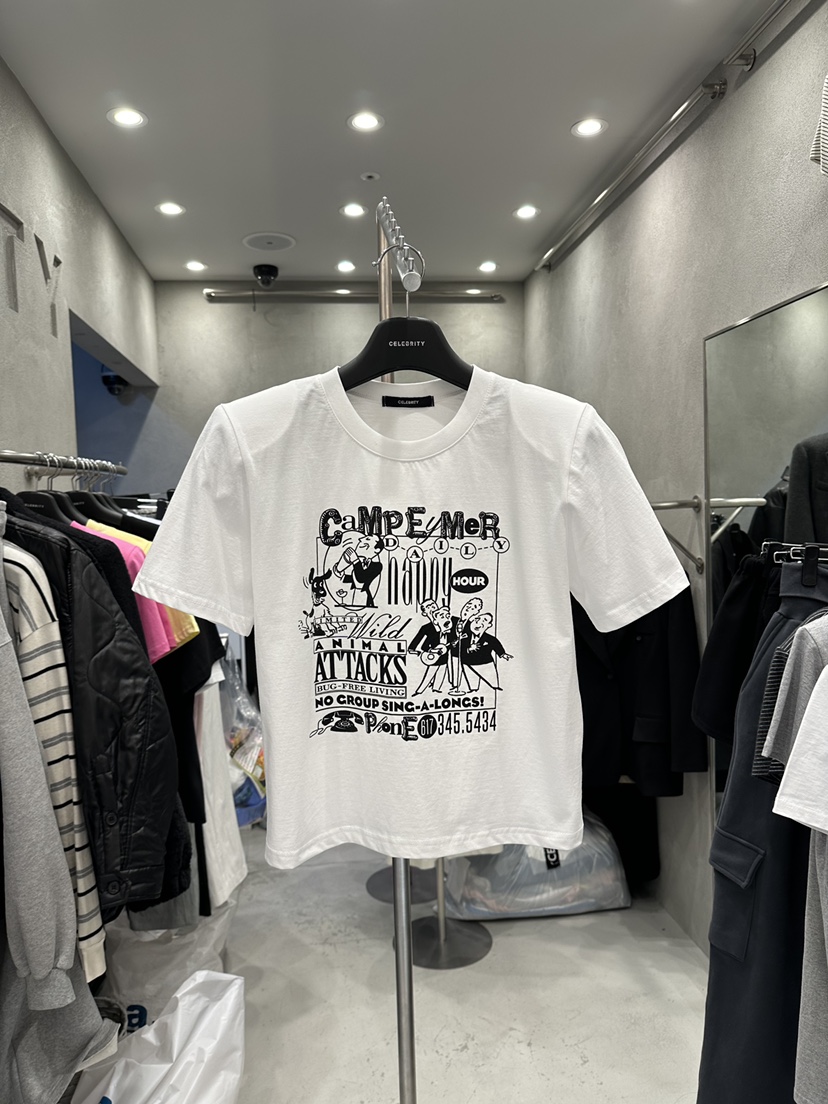 CELEBRITY-A韓國直郵女裝新品26夏季休閑推薦職業26春夏T恤CELEBRITY-AT恤圖色1