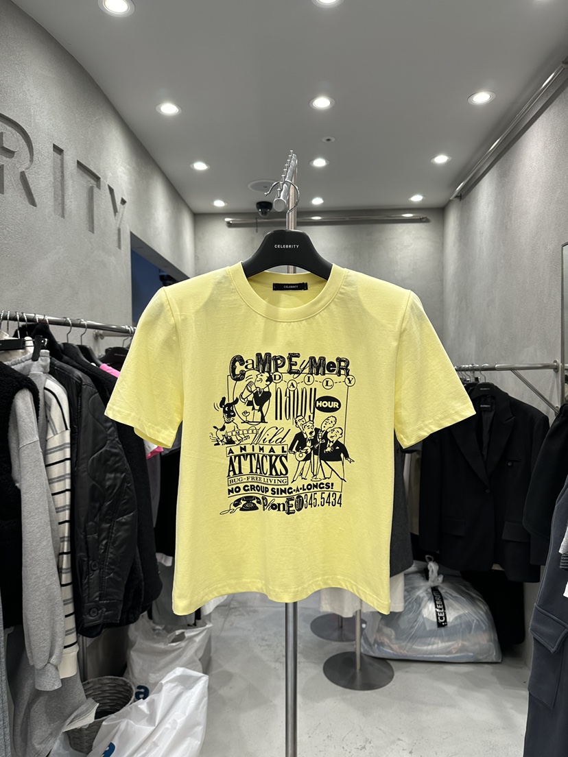 CELEBRITY-A韓國直郵女裝新品26夏季休閑推薦職業26春夏T恤CELEBRITY-AT恤圖色3