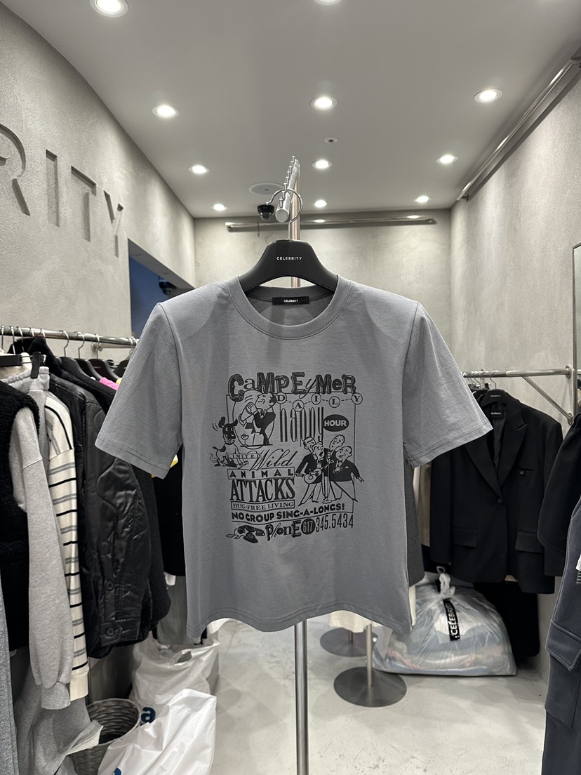 CELEBRITY-A韓國直郵女裝新品26夏季休閑推薦職業26春夏T恤CELEBRITY-AT恤圖色4