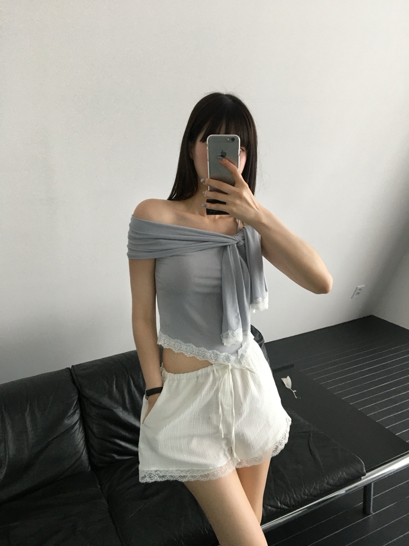LEGACY東大門實拍韓國女裝新款職業吊帶背心蕾絲露肩圍巾LEGACY吊帶/背心