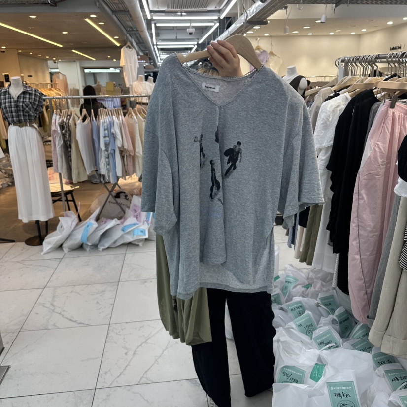 SAGE BRUSH韓國東大門代購女裝新款休閑職業推薦T恤亞麻SAGE BRUSHT恤圖色2