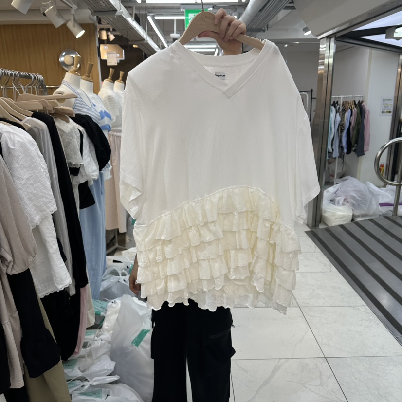 SAGE BRUSH韓國直郵女士新品26春夏休閑人氣T恤多層兔子SAGE BRUSHT恤圖色1
