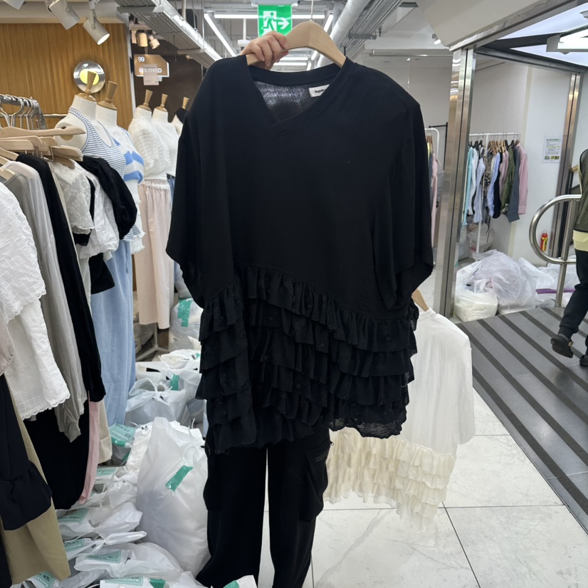 SAGE BRUSH韓國直郵女士新品26春夏休閑人氣T恤多層兔子SAGE BRUSHT恤圖色2