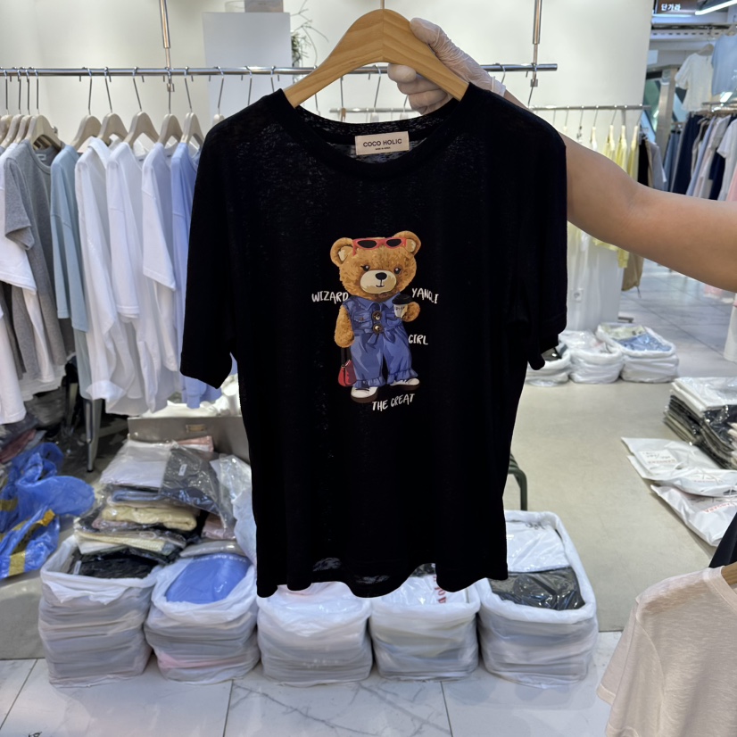 COCO HOLIC韓國直郵女裝新品職業休閑26春夏時尚26夏季T恤COCO HOLICT恤圖色2