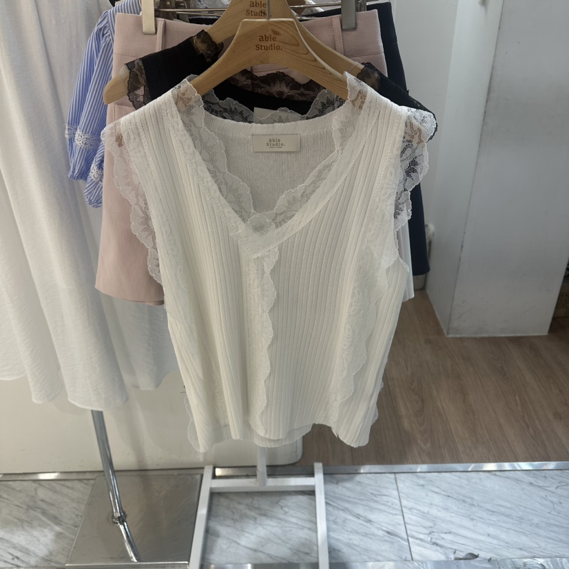 ABLESTUDIO韓國代購女士新款26夏季人氣時尚熱賣吊帶背心ABLESTUDIO吊帶/背心圖色1