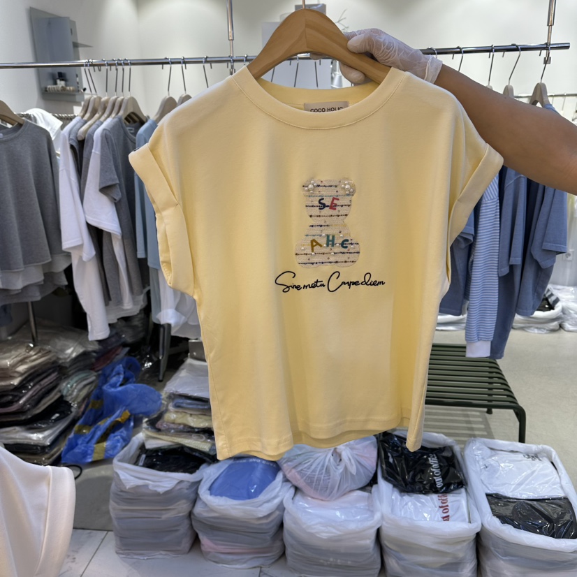 COCO HOLIC韓國東大門代購女士新品人氣職業熱賣26夏季T恤COCO HOLICT恤圖色2