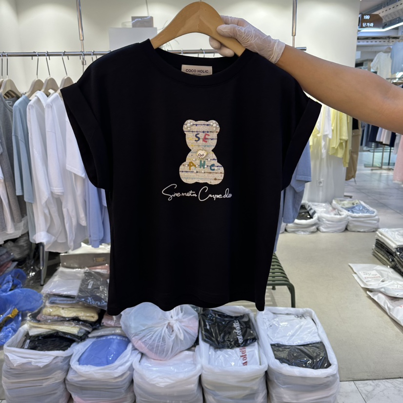 COCO HOLIC韓國東大門代購女士新品人氣職業熱賣26夏季T恤COCO HOLICT恤圖色5