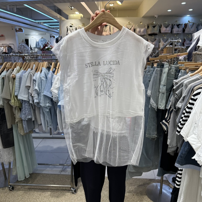 BELITA韓國直郵女裝新款時尚推薦吊帶背心不含配飾假兩件BELITA吊帶/背心圖色1