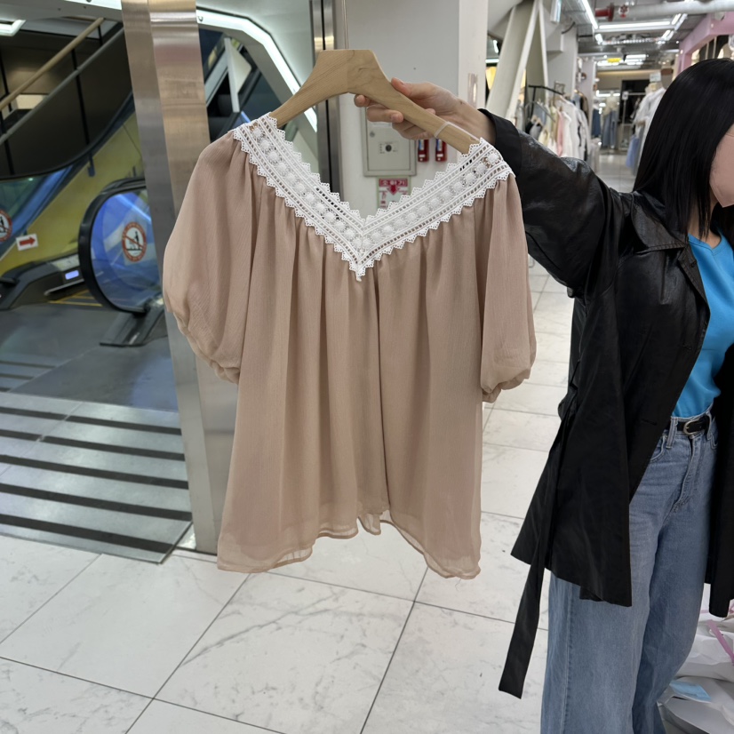 FLYFLY/LULULALLA/LIVE韓國直郵女裝新品職業襯衫蕾絲衫FLYFLY/LULULALLA/LIVE襯衫/蕾絲衫圖色1