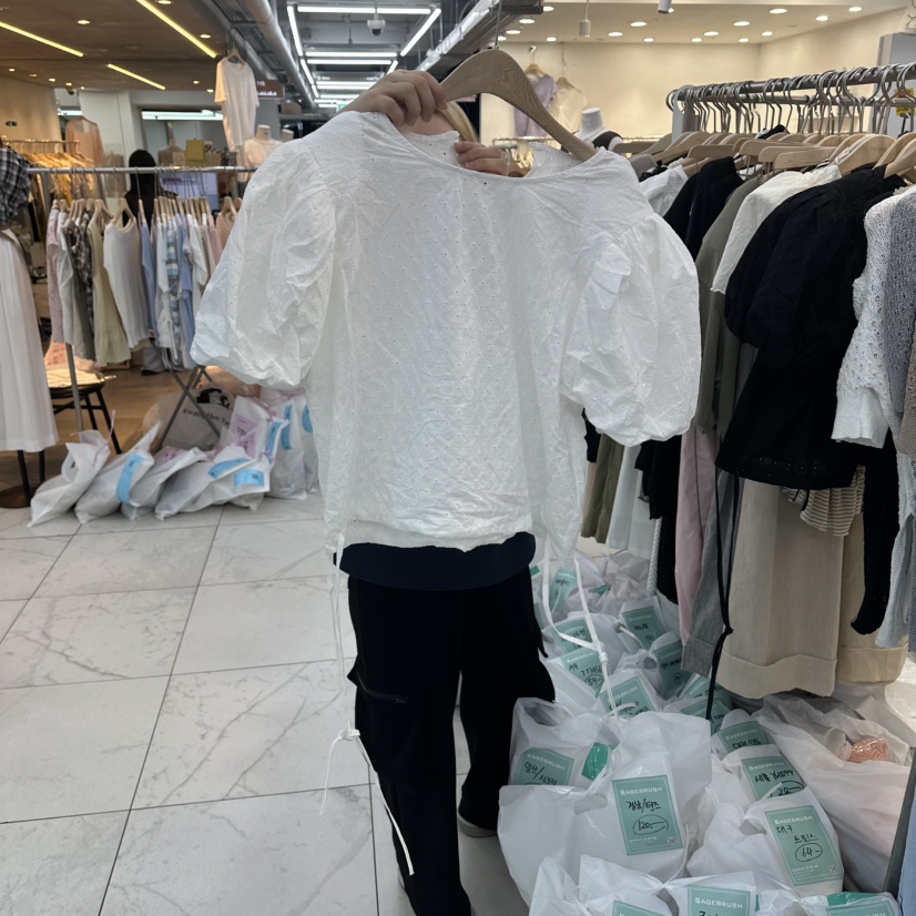 SAGE BRUSH韓國代購女裝新品推薦時尚熱賣職業襯衫蕾絲衫SAGE BRUSH襯衫/蕾絲衫圖色1