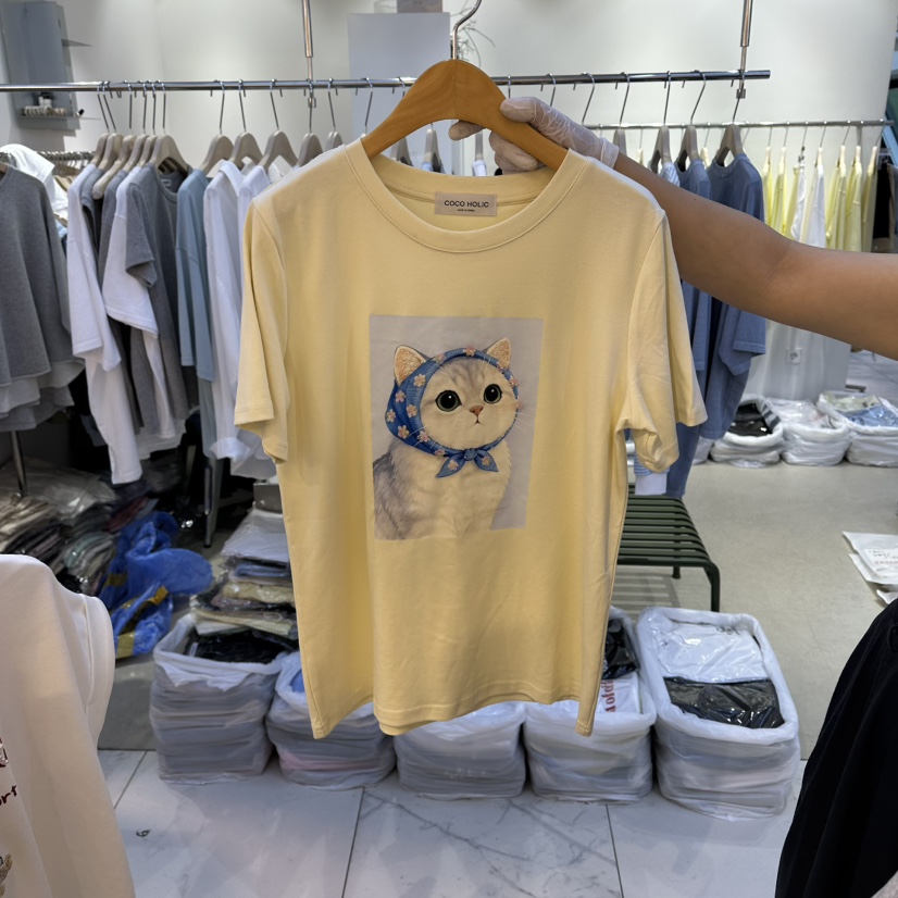 COCO HOLIC韓國東大門代購女裝新品熱賣26夏季休閑職業T恤COCO HOLICT恤圖色2