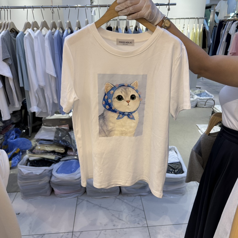 COCO HOLIC韓國東大門代購女裝新品熱賣26夏季休閑職業T恤COCO HOLICT恤圖色3