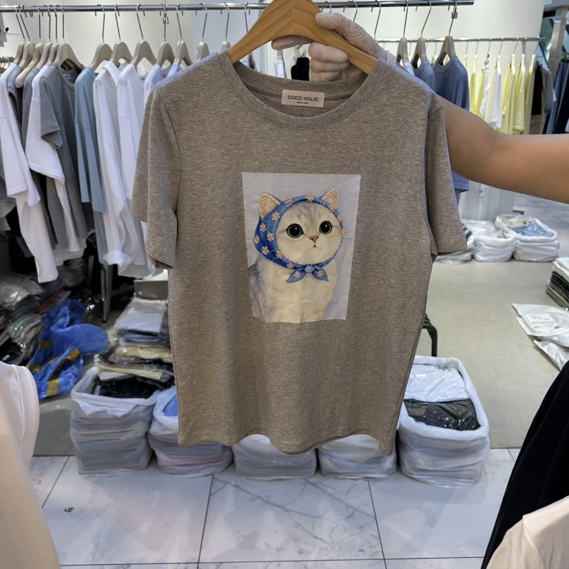 COCO HOLIC韓國東大門代購女裝新品熱賣26夏季休閑職業T恤COCO HOLICT恤圖色4