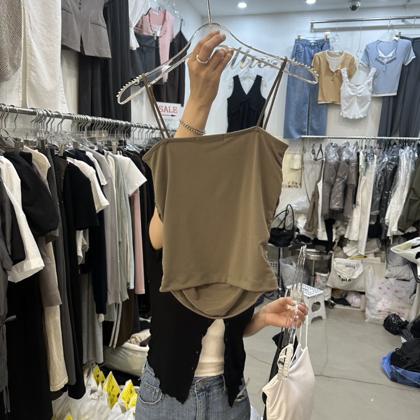 BILLION-L韓國直郵女士新款26夏季26春夏推薦吊帶背心褶皺BILLION-L吊帶/背心