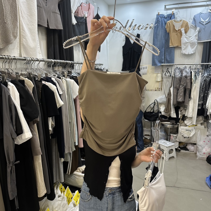 BILLION-L韓國直郵女士新款26夏季26春夏推薦吊帶背心褶皺BILLION-L吊帶/背心圖色2