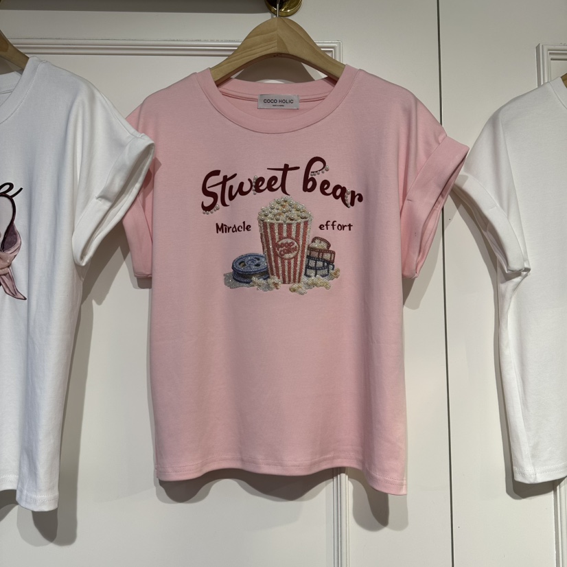 COCO HOLIC韓國東大門代購女裝新品時尚推薦人氣休閑T恤COCO HOLICT恤圖色2