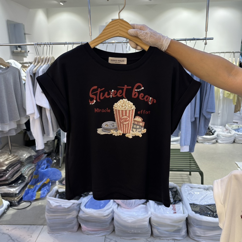 COCO HOLIC韓國東大門代購女裝新品時尚推薦人氣休閑T恤COCO HOLICT恤圖色3