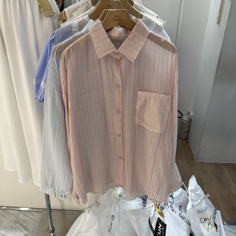 ABLESTUDIO韓國直郵實拍女裝新品推薦26夏季時尚襯衫蕾絲衫ABLESTUDIO襯衫/蕾絲衫圖色2